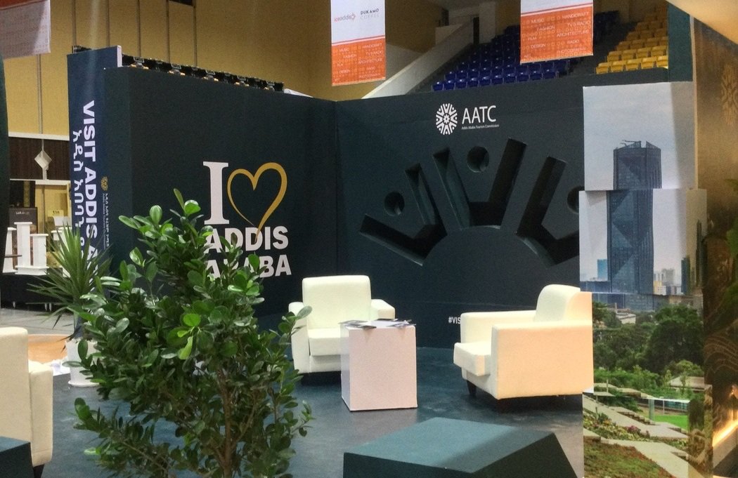 Exhibition Booth Build — Branded structure and signage — booth build in progress