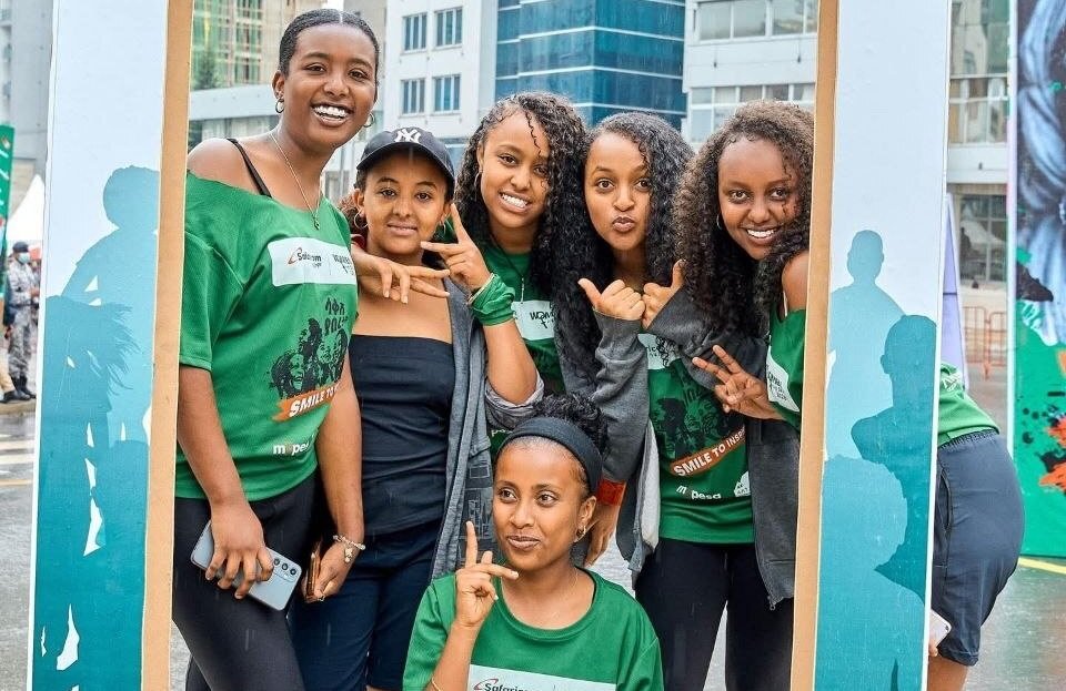 She Runs Addis Activation — Brand activation photo installation for a city running campaign